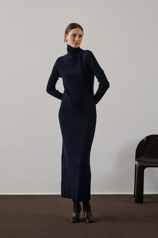 Robe Georgia - Deep Navy - Laine - Femme