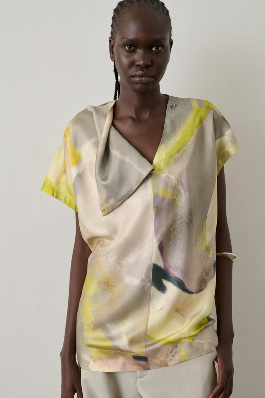 Blouse Heloise - Jaune - Soie - Femme