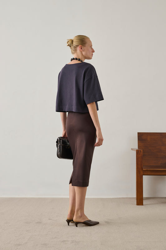 Tee-Shirt Davina - Aubergine - Coton - Femme