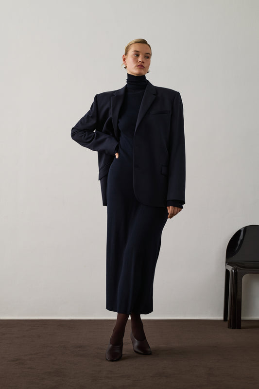 Veste Giani - Bleu Nuit - Laine - Femme