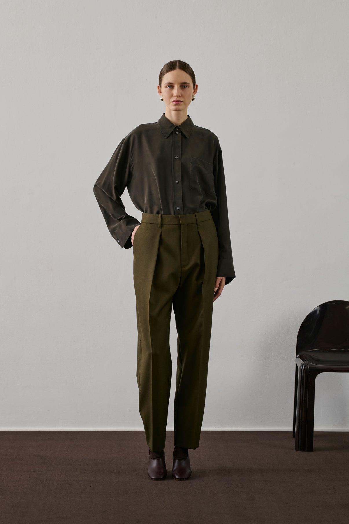 Pantalon Ferrel - Kaki - Laine - Femme vue 1