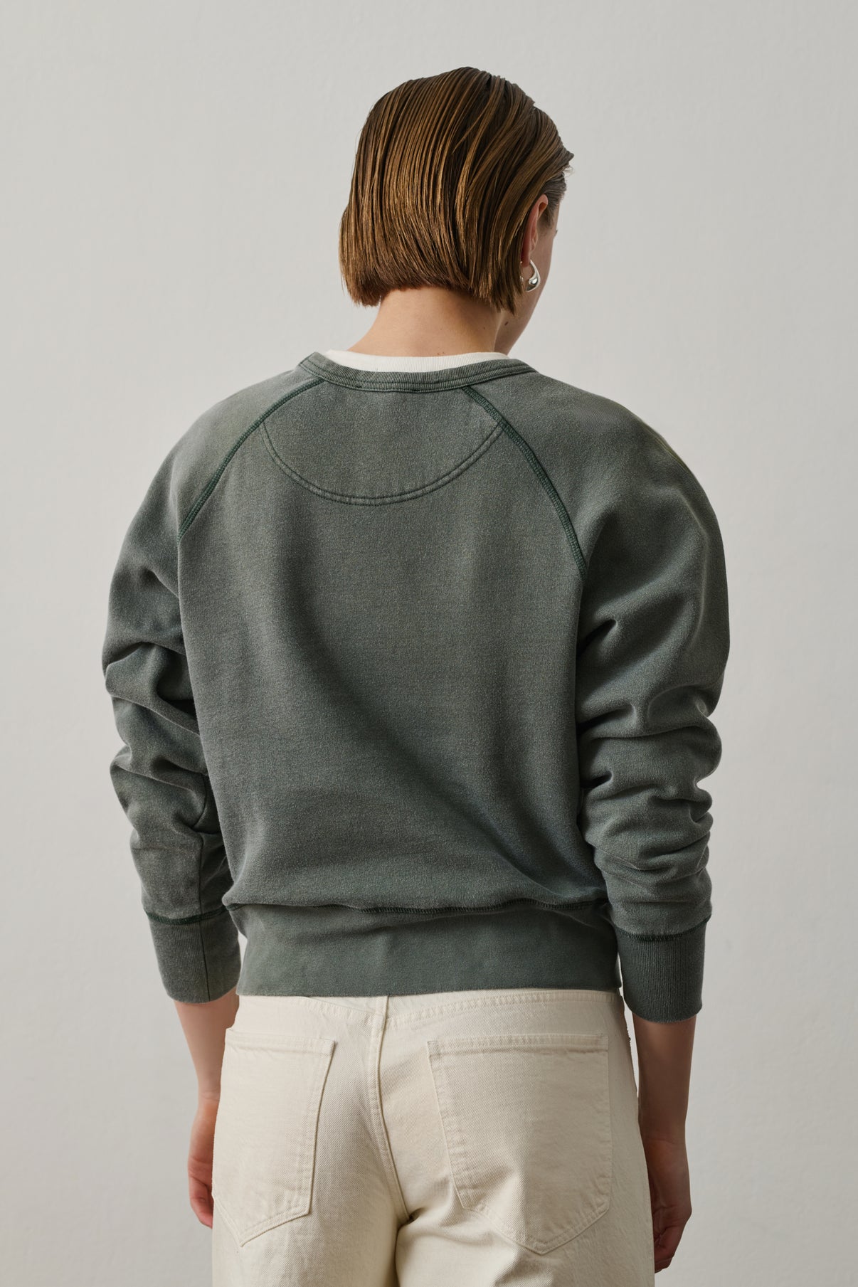Sweatshirt Apollo - Gris Vert - Coton - Femme vue 4